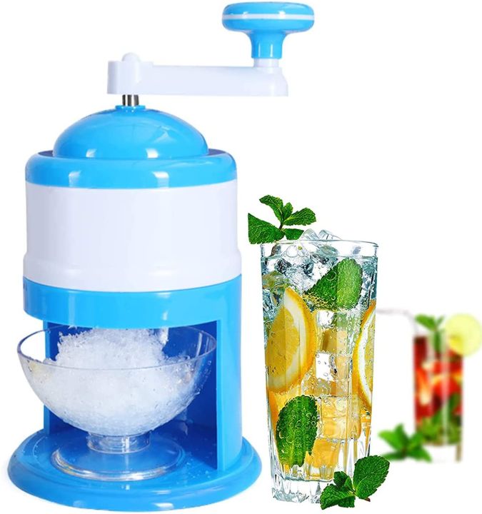 Portable Hand Crank Manual Household Ice Crusher Shaver Snow Cone Maker Machine Kitchen Tool