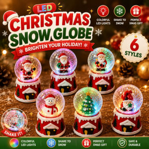 Christmas Fantasy Musical Crystal Ball Ornament Colorful Glowing Santa Claus Desktop Decoration Gift