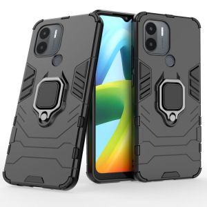 Shockproof Case For Xiaomi Redmi A2 A1 Plus 4G RedmiA2+ RedmiA1+ 2023 2022 Soft TPU Edge Hard PC Phone Casing Back Cover Car Stand Ring Holder Bracket Amor Simple Fashion Anti Drop