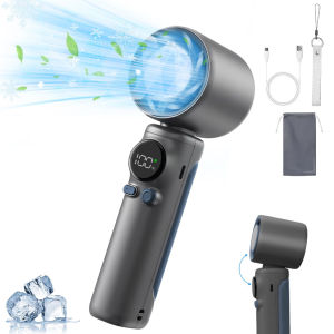 TiankePlus TF20-Pro 2024 Portable USB Handheld Fan with Instant Cooling & Adjustable Speed - 18000 RPM Turbo Blower with Cooling Plate 6000mAh Lithium-Ion Battery 24-Hour Runtime