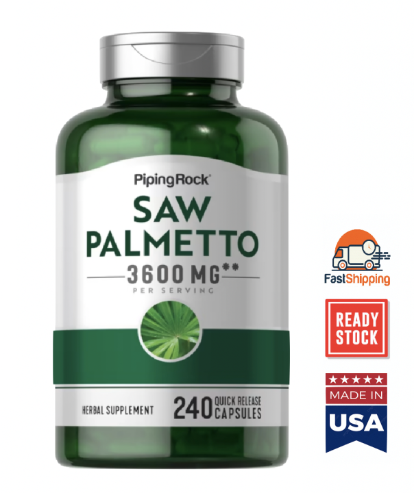 ⭐Ready Stocks⭐ Piping Rock Saw Palmetto 3600mg 240caps (Hairloss, DHT ...