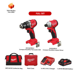 MILWAUKEE M18 BLPP2C3 Compact Brushless Set M18 BLIDRC Percussion Drill M18 BLIDR Impact Driver Milwaukee Combo