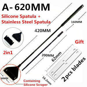 Fish Tank Algae Removal Scraper Stainless Steel Silicone Blade Water Live Plants Coralline Aquarium Cleaning Maintenance Tools