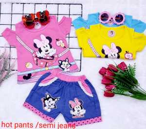 Setelan Semi Jeans Anak / COD / 0-1 Tahun / Baju Anak Perempuan / Baju Model Anak / Baju Anak Murah / Baju Anak Pendek / Set Baju Anak / Dress Anak / Daster Anak / Fashion Anak / LCShop / Baju Murah / Baju Murah Jakarta / Set Baju Anak Perempuan