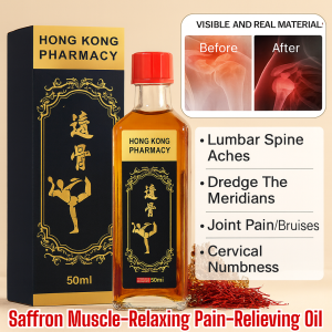 Saffron Revitalizing Massage Oil for Muscle Joint Relief Tendon Bone Penetrating Oil for Cervical Spine Lumbar Sprain Discomfort
