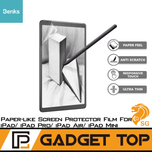 (SG) Benks Paper-Like paper like iPad Air 4(10.9)INCH /iPad 10.2(Gen 9/8/7)/iPad 10.9/Pro 11/iPad 12.9/Mini 6/9.7 Screen Protector (Matte Film)/ Ipad Mini 6/7 - Write Draw and Sketch on an iPad That Feels Like Paper