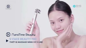 Máy massage nâng cơ tạo khuôn mặt Vline công nghệ dòng điện sinh học vi điểm Nanotime F83