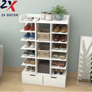 Kệ để giày 6 tầngThiết kế thêm 2 ngăn tủ nhỏ phía dưới 2X Decor-2X154