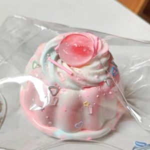 Taba Squishy Pudding Squeeze Toy - Cute Stress Relief Fidget Sensory Toys for Kids Adults Soft Fake Food Prank Gift for Birthday