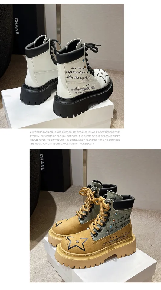 RENBEN Martin boots womens rhinestone decoration Internet