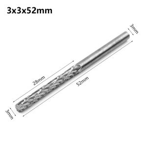 MUNCHX 1Pcs Hoàn thiện  loại Tệp quay Khe cắm kép HSS Đầu mài  3/4/5/6mm Mũi khoan Dành cho Gỗ Nhựa Nhôm màu gốc tự nhiên