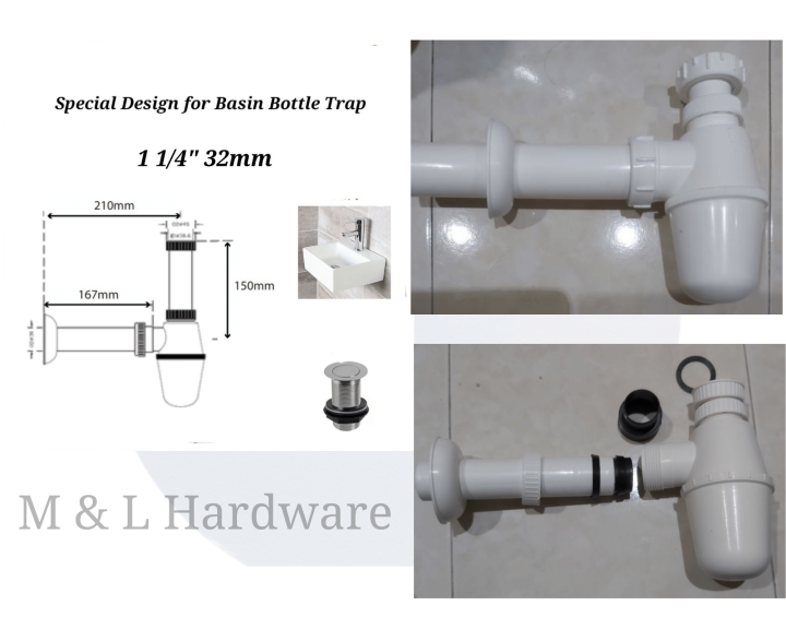 ProMax Bottle Trap 40mm Kitchen Sink Bottle Trap (1 1/2 Inches