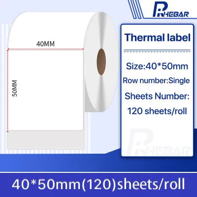 Rhebar Thermal Sticker Thermal Labels for B21 Printer White Label Sticker Food Label Storage Label