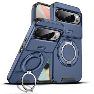 Slide Lens Protect Shockproof Armor Case For Google Pixel 10 9 Pro XL Car Magnetic Holder Cover For Pixel 9A 8A 7 Pixel10 Fundas