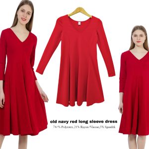 DRESS O*D NAVY RED WOMENS LONG SLEEVE//DRES WANITA/DRES WANITA TERBARU/DRES WANITA/DRES WANITA TERMURAH
