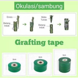 GRAFTING TAPE PLASTIK OKULASI SAMBUNG PUCUK 3 CM X 100 M