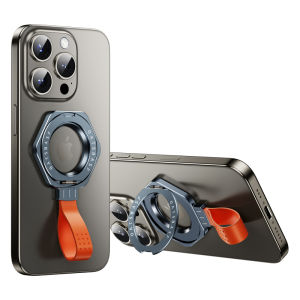 OATSBASF Magsafe Magnetic Ring Holder Portable Mobile Phone Holder 360° Rotating Metal Strong Magnetic Ring Portable Non-slip Hand Strap