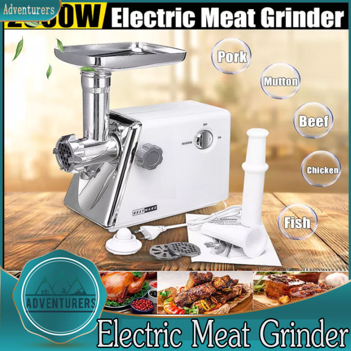 Adventurers 2800w Electric Meat Grinder Stainless Steel Butcher Mincer 