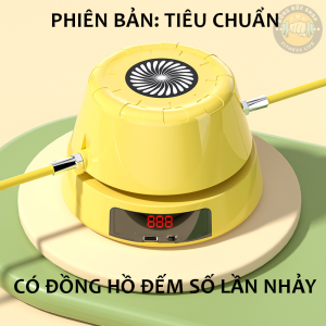 Máy Nhảy Dây Thông Minh Có Nhạc Kết Nối BlueTooth - 10 Cấp Tốc Độ - Màn Hình Hiện Thị LCD - Có Điều Khiển Từ Xa