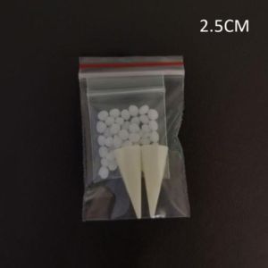 SIRENXI 1 Pair Resin Resin Fangs Adhesive Simulated Dentures Horrific Environmentally Fake Teeth Halloween
