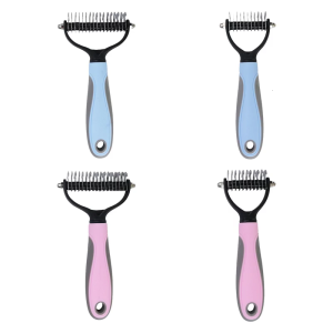 Professional Pet Comb For Dog Cats Double Surfaces Grooming Brush Stainless Steel Teeth Detangling Shedding Hair Remover