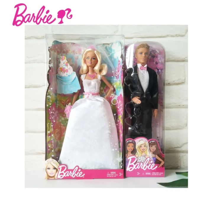 Wedding Doll Bride Ken Groom Couples Genuine Barbie Doll