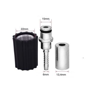 M22 X 14/15mm  Kepala Selang Fitting Nepel Jet Cleaner Untuk High Pressure Washer Steam Cuci Motor Mobil