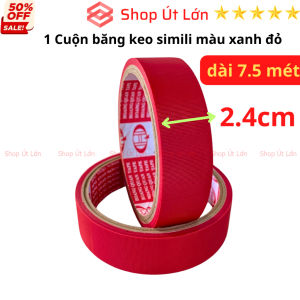1 Cuộn băng keo simili nhiều màu rộng 2.4cm - 3.6cm - 4.7cm dài 7.5 mét - 12 mét lõi giấy 3mm