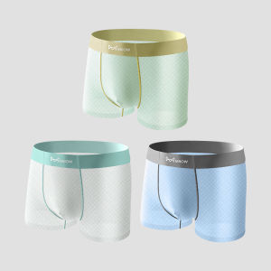 CMENIN 3 ชิ้นใหม่ไนลอนผู้ชายชุดชั้นในชายนักมวยกางเกงสบาย Cuecas กางเกงในชาย Bxoers กางเกงขาสั้น M1281