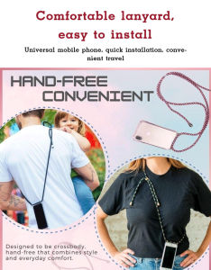 Multifunctional case patch Universal for Iphone12 Rope Card Nylon Adjustable Clip Neck Lanyard