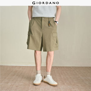 Giordano Men Carog pockets half elastic waist shorts Free Shipping 18106704