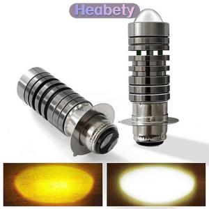 Heabety Phổ 12V màu kép Đèn pha Bóng đèn p15d H6 px15d LED xe máy Đèn pha H6 Scooter Motobike đầu đèn