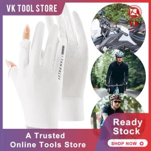 Lady Sunscreen Ice Silk Gloves UV Protection Gloves Summer Sun Protection Gloves for Golf Driving Riding Fishing Hiking