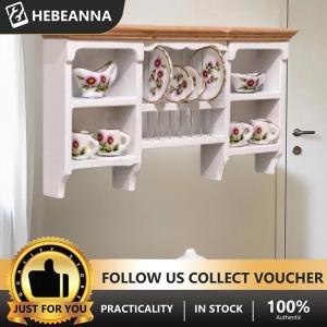 hebeanna 1Pcs 1 12 Dollhouse Wooden Storage Shelf Miniature Furniture Wall Hanging Cabinet For Doll House Dining Room Decoration