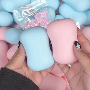 NOBLELUX Crunchy Soap Ball Shapeable Ultra-Thin Ice Skin Squeeze Soap Anxiety Relie Stress Ball for Stress Relieving
