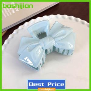 bashijian Sweet Cream Blue Bow Five-Pointed Star Hair Clip Geometry Hair Claw For Women Elegant Bowknot Crab Barrettes Hair Accessories