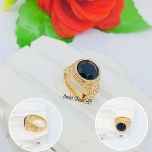CINCIN COWO TITANIUM  BATU WARNA RING MOTIF SUPER ELEGAN ANTI LUNTUR DAN ANTI KARAT (COD)