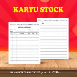 Kartu Stock Obat Kartu Stock Barang Ukuran A5 isi 100 Lembar Ready Stock