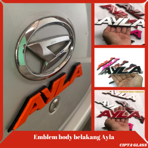 EMBLEM MOBIL AYLA EKSTERIOR MOBIL DAIHATSU VARIASI TIMBUL 3D BAHAN FIBERGLASS
