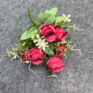 (6 Bunga) Bunga Mawar 6 Pronged Angel Rose Artificial