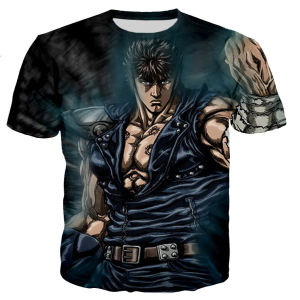 [Local Stock] HBESTY Halloween Christmas Summer Anime Fist of the North Star 3D Print T-Shirts Men Women Fashion Streetwear Oversized T Shirt Male Tees Tops Man Clothing