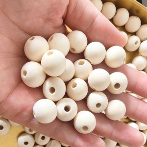 Wooden beads 14mm Handmade wooden beads natural wood beads lotus wood round beads wooden beads wholesale with holes diy Decorative ornaments and accessories