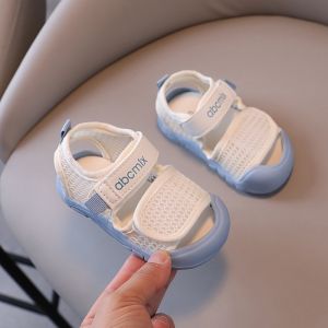 Sandal Trẻ Em Lưới Thoáng Khí Đế Mềm Chống Trượt Khóa Dán Velcro Cho Bé Trai Bé Gái Đi Học Đi Chơi Mùa Hè