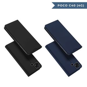 DUX SKINPRO Flip Wallet Phone Case for Pocophone Poco F6 Pro C40 M4 Pro M3 X4 Pro 4G 5G Card Holder Cover Casing