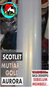 STIKER PUTIH LEMBAYUNG SCOTLET PUTIH RAINBOW AURORA UKURAN 1 METER X 50CM BAYAR DITEMPAT