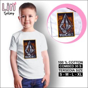 Kaos anak laki laki umur 1 - 8 tahun tshirt cowok distro keren model baru murah baju pria putih