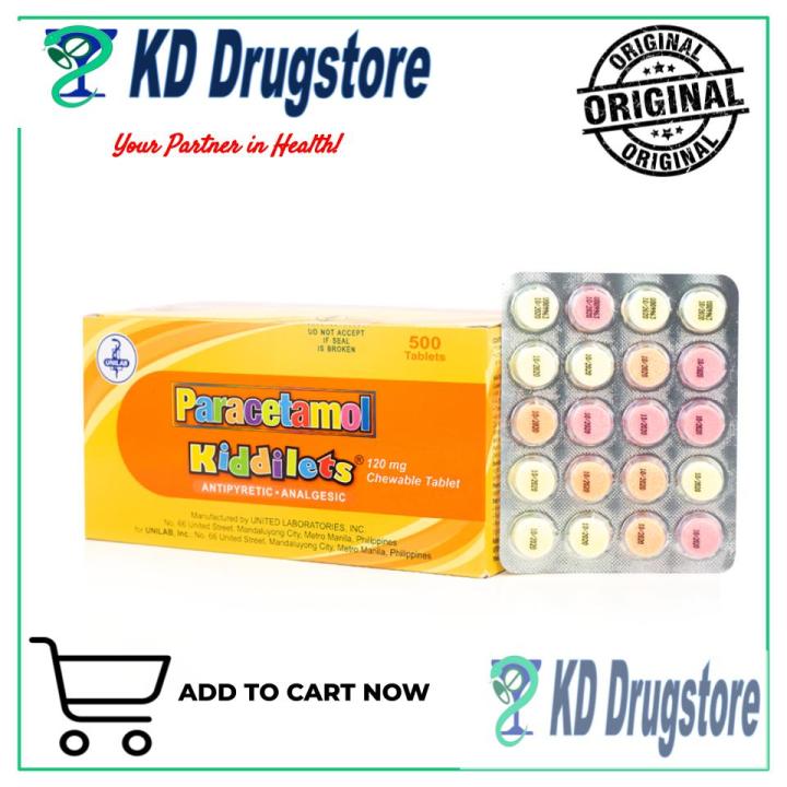KIDDILETS PARACETAMOL TABLETS EXPIRY JUNE 2024 SOLD BY 10'S Lazada PH