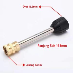 Stik Nozzle Panjang 25⁰ | Stick Nozzle Jet Cleaner Bengkok 25 Derajat | Nozzle Selang Besi | Stik Semprot Air | Stik Sambungan Washer / Spayer | 30 60 90 Derajat / U Shape | Stik Bengkok Cuci AC / Motor / Mobil
