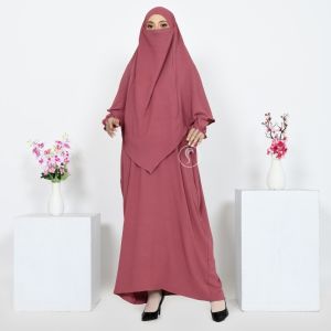 Gamis Syari Abaya Kaftan Yeerim Free Khimar French Cadar Satu Set (REALPICT) / Gamis Kaftan + Khimar Instan Niqab / Kaftan set Khimar Cadar Bahan Crinkle Airflow / Dress Niqab Syari Muslimah / Baju Gamis Wanita Terbaru 2023