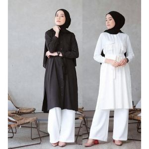 SENNA STORE TAFIA TUNIK Bahan Crepe Fit To L LD 104cm Baju Wabita Muslimah Terbaru 2023 Kekinian Modis Elegan Hijab Style Pusat Grosir Pakaian